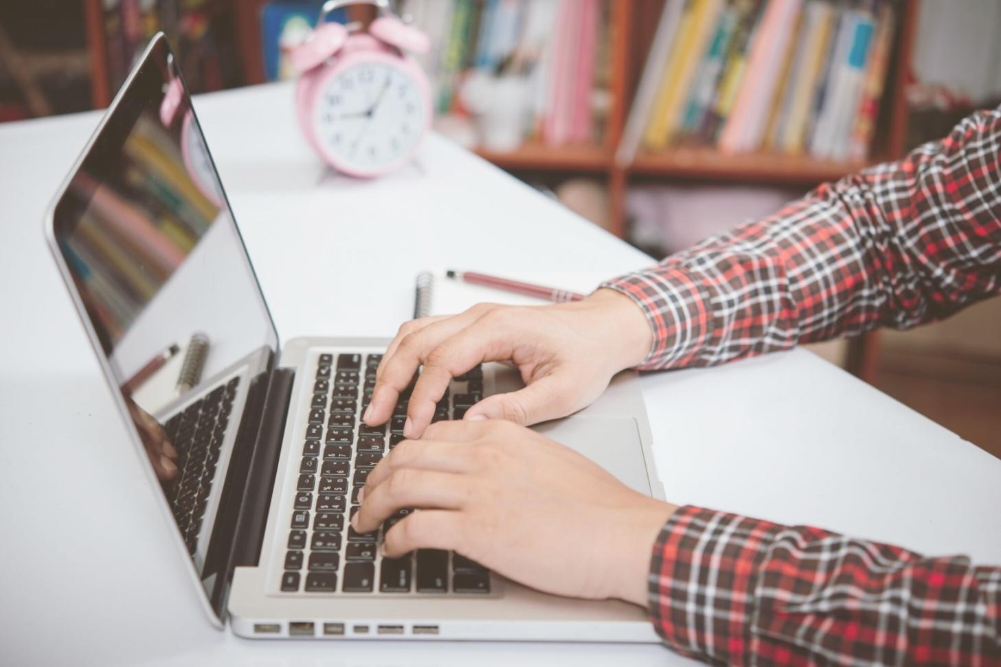 Professional audit preparation workspace with organized financial documents